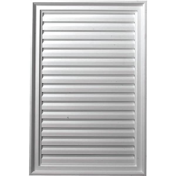 Ekena Millwork Vertical Urethane Gable Vent Louver, Non-Functional, 24"W x 20"H GVVE24X20D - main